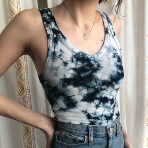 Tie dye American eagle tank
